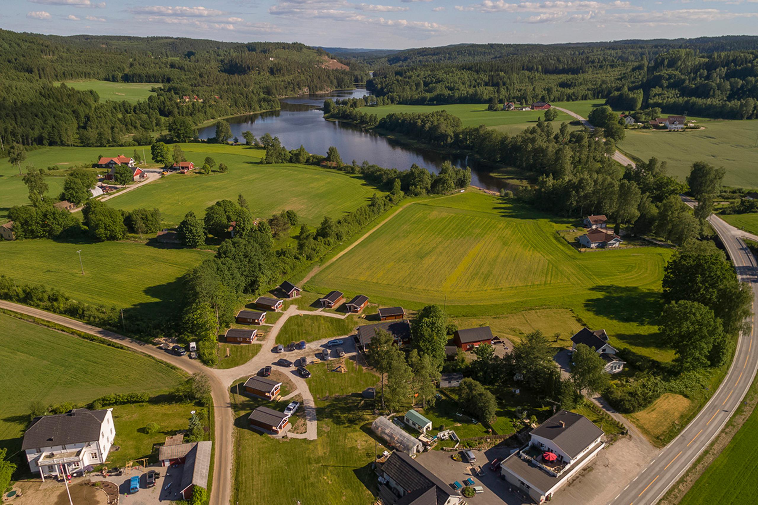 Flyfoto over Bråtorp camping