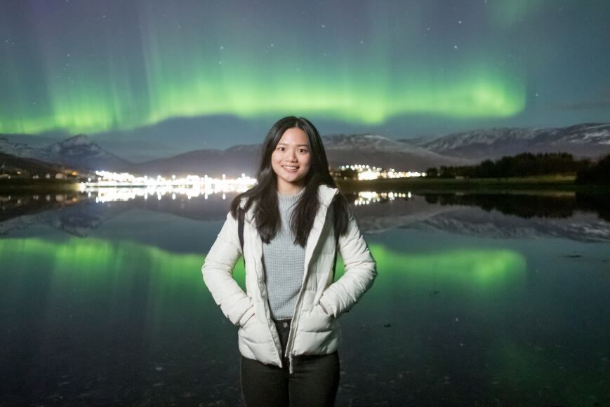 Guest under the northern lights