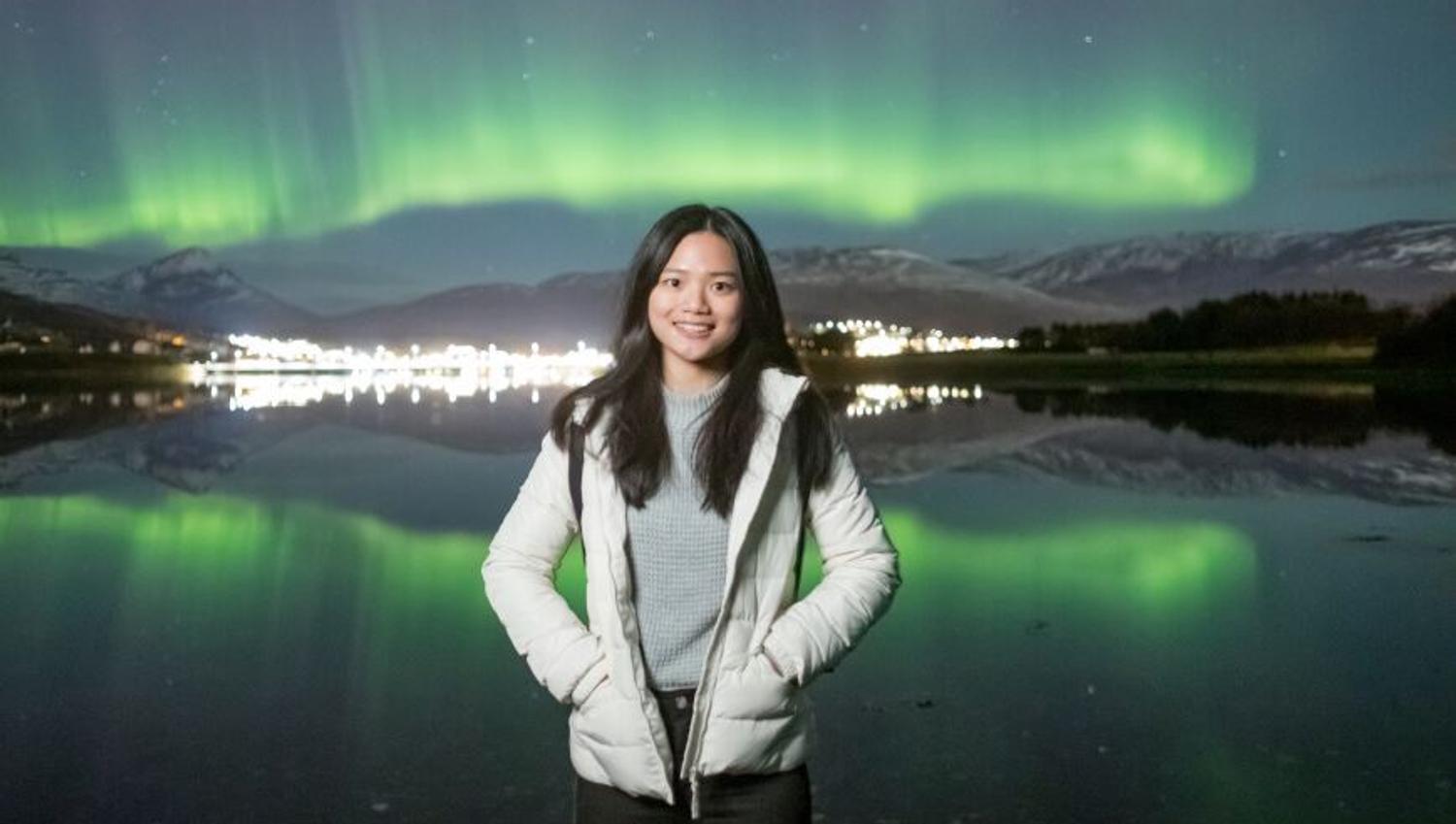 Guest under the northern lights