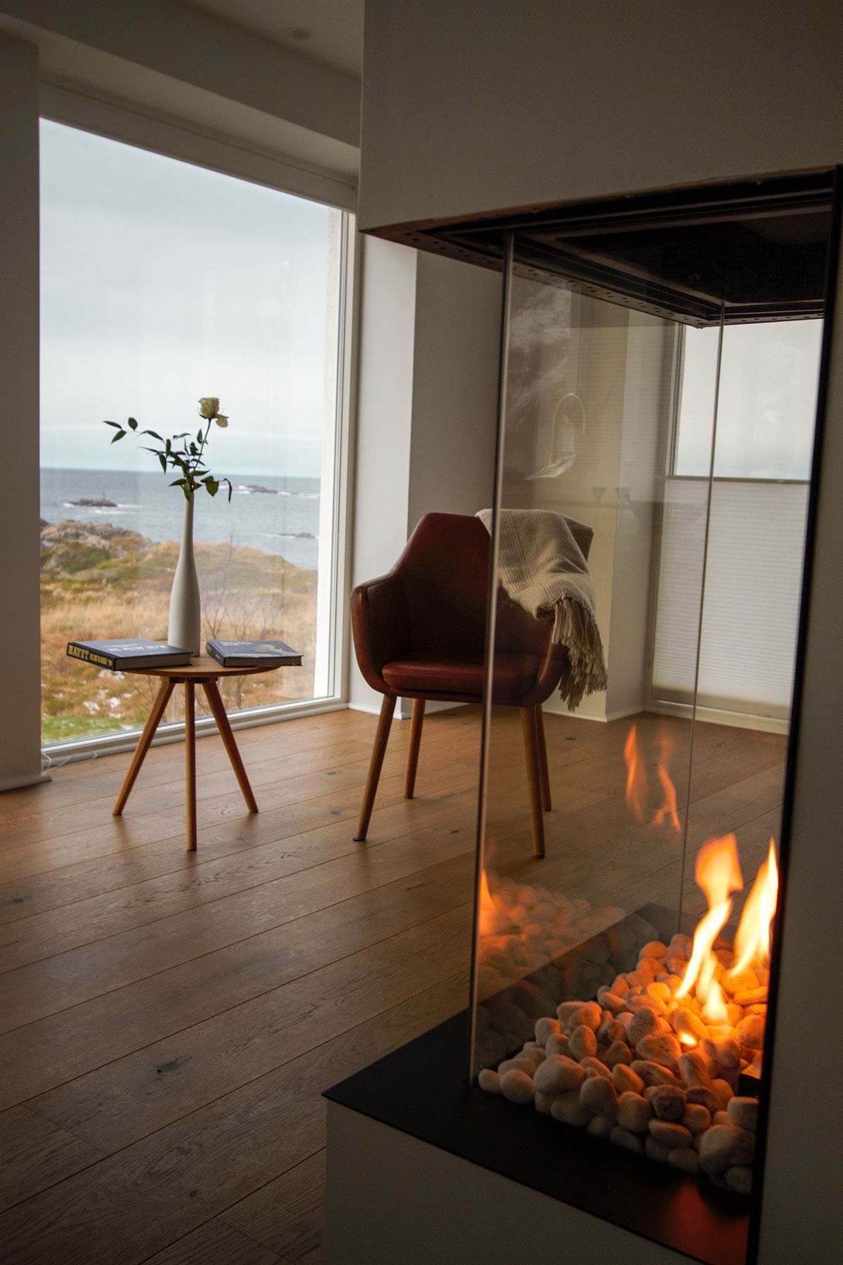 Fire place in the house on Skåltofta