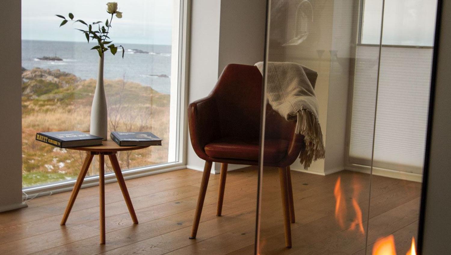 Fire place in the house on Skåltofta