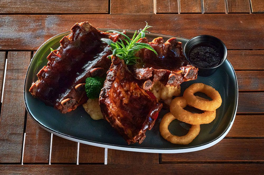 spare rib plate is served at Jimmy's Restaurant and Bar in Porsgrunn 