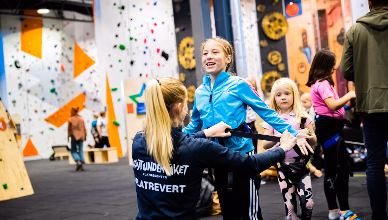Instructor and child