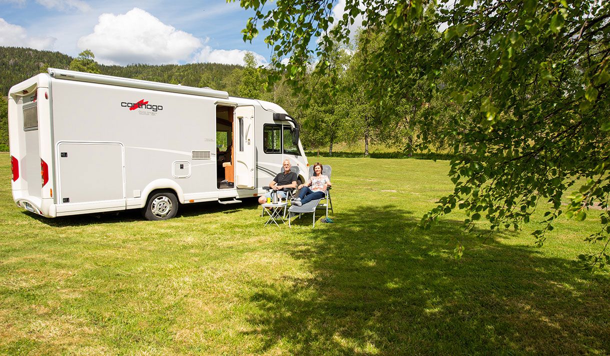 motorhome at Morgedal Camping