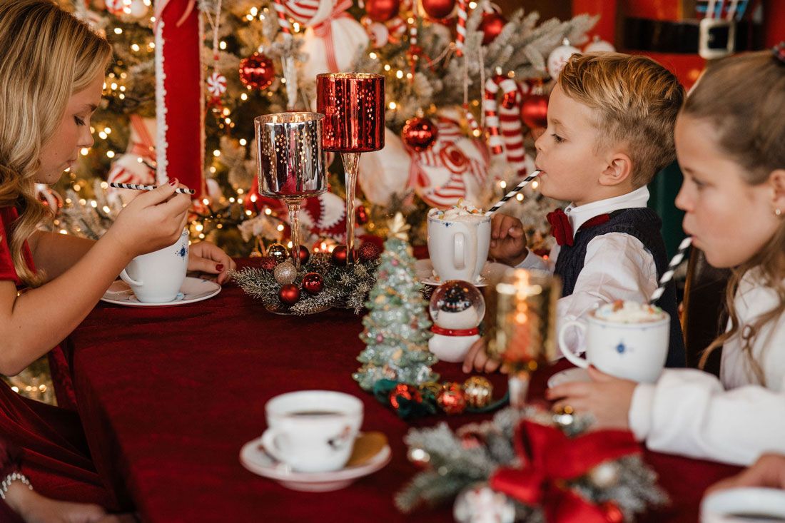 children at the Jonas B Gundersen Christmas house in Porsgrunn