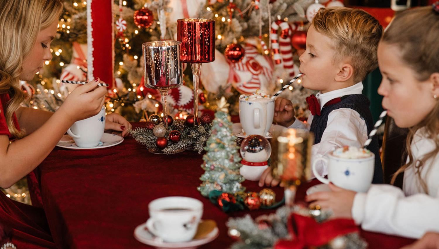 children at the Jonas B Gundersen Christmas house in Porsgrunn