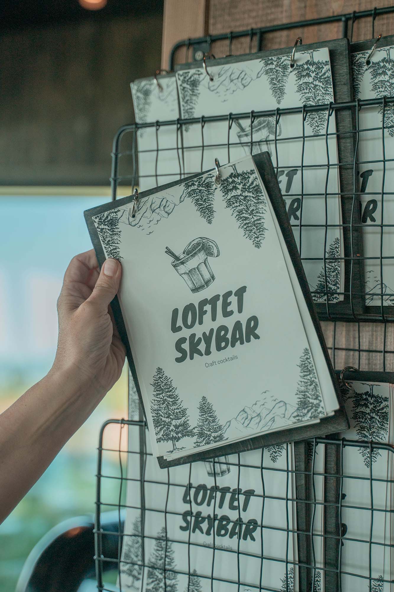 Loftet skybar meny
