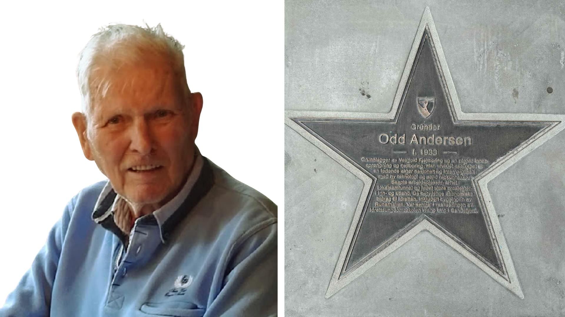 Odd Andersen og hans stjerne i "Walk of Fame"