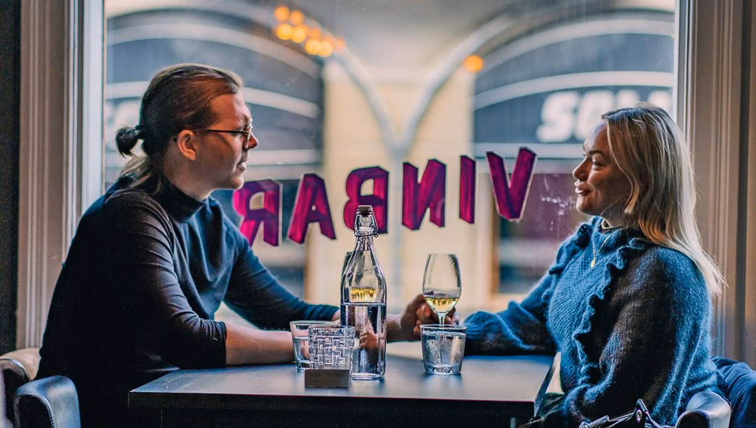 Two People at Balthazar Wine bar