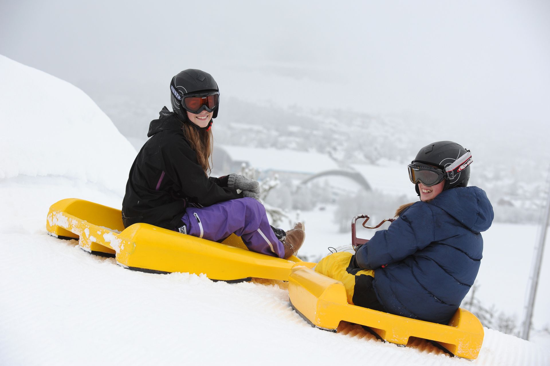 Tobogganing in Kanthaugen Lillehammer