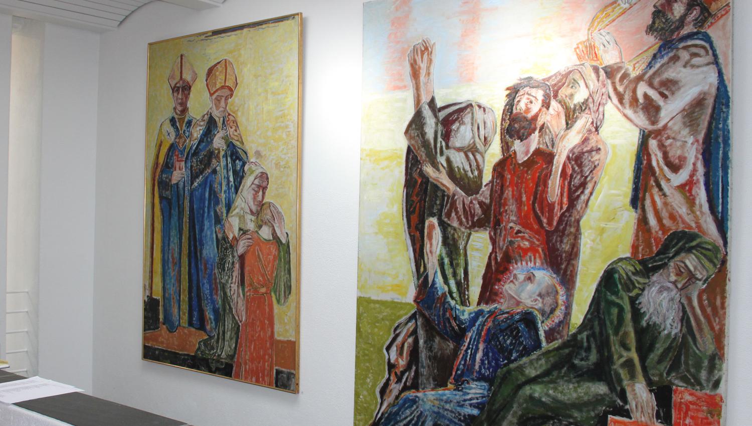 Frå utstillinga på Smørklepp kunstmuseum. Vest-Telemark museum, Henrik Sørensen, Harald Kihle.