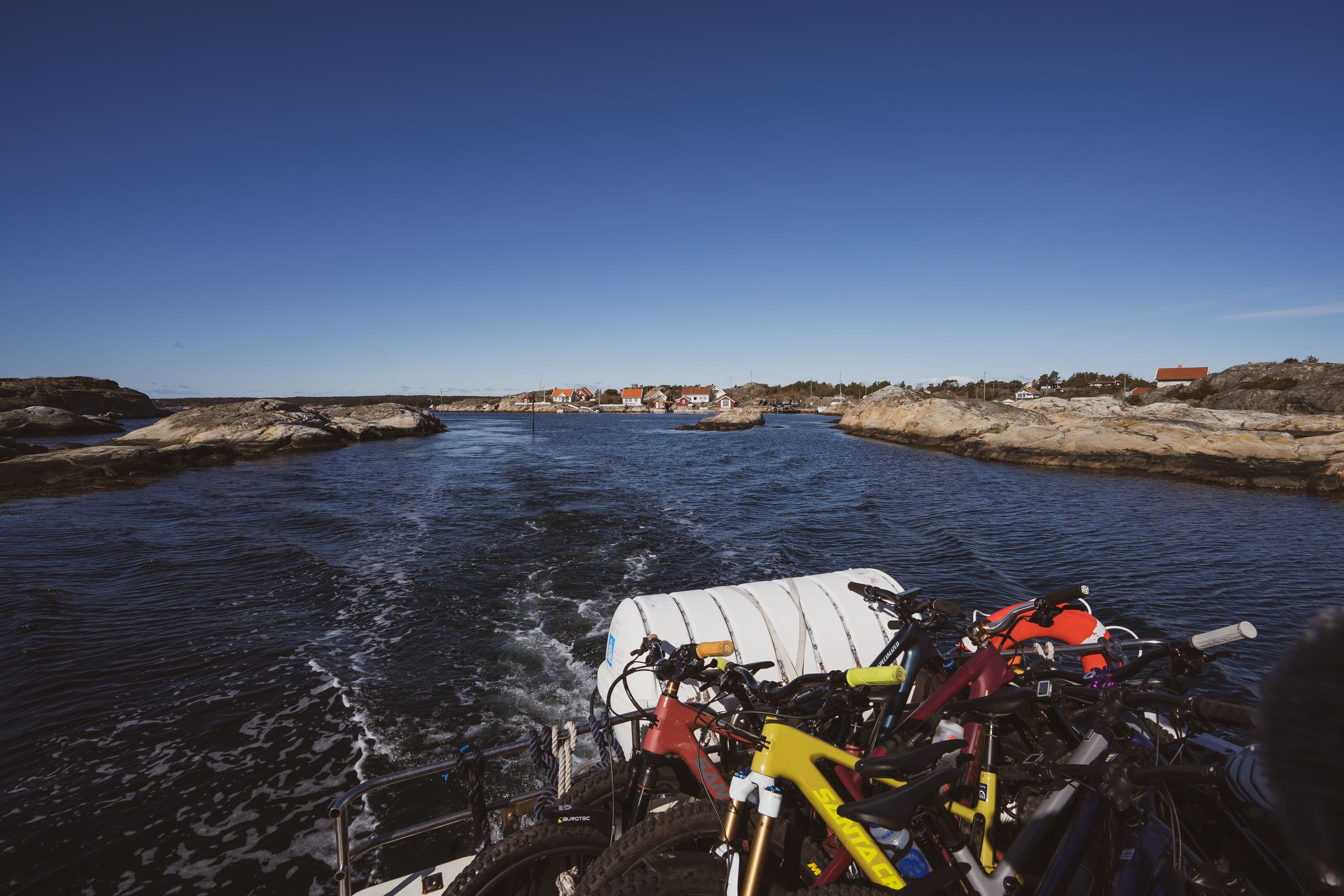 bikes on the boat