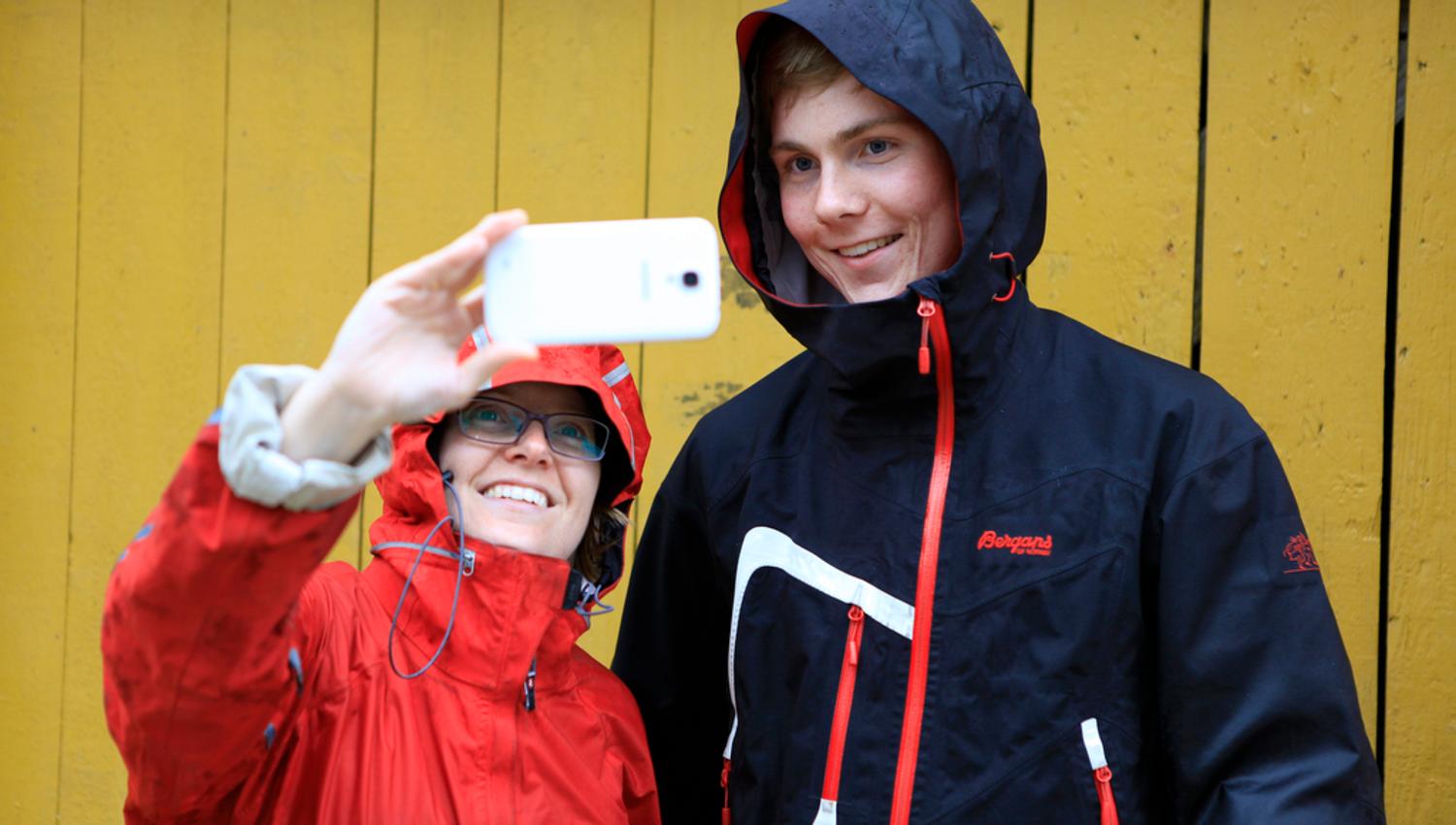 Sykkeltur Ytterøy rundt. Selfies må til