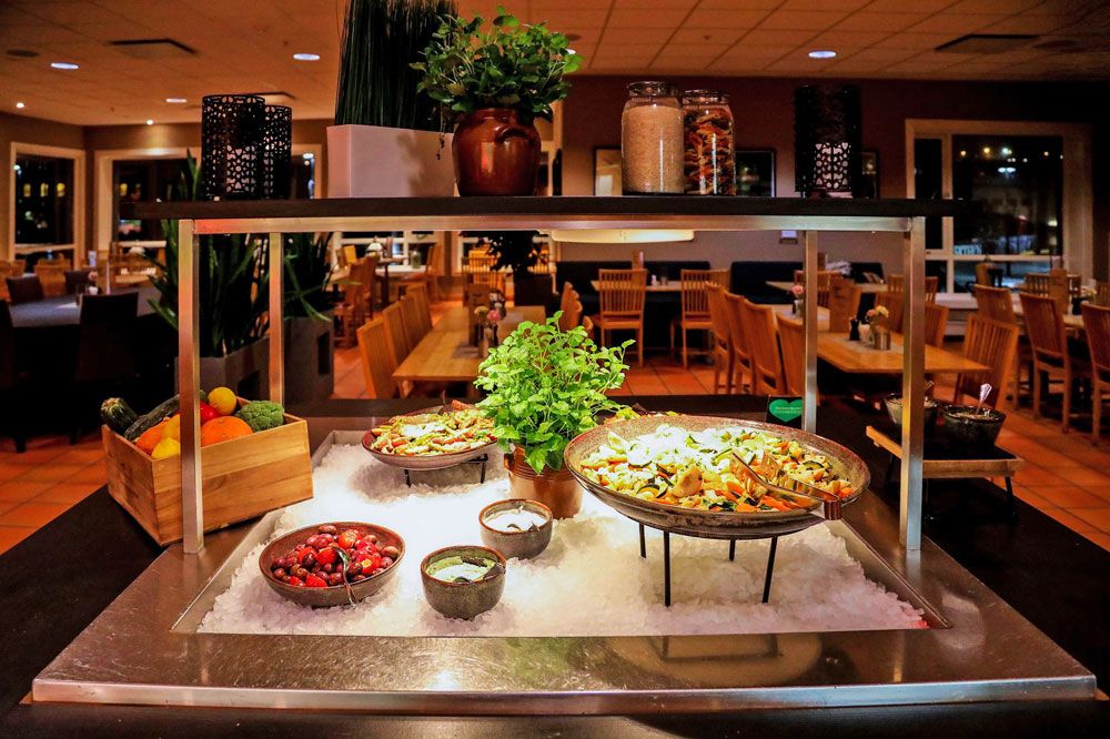evening buffet at the Home Hotel Bryggeparken