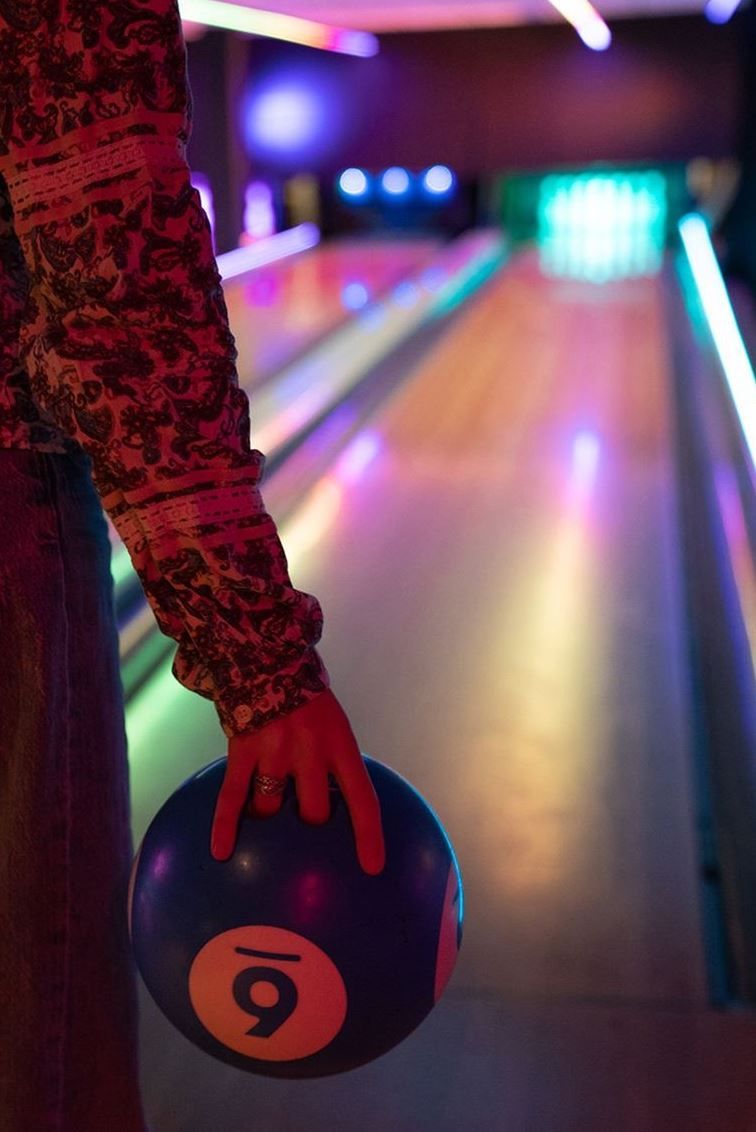 Person bowling