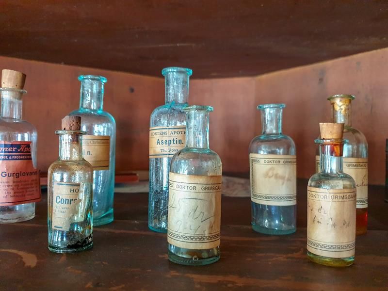 Old medicine bottles
