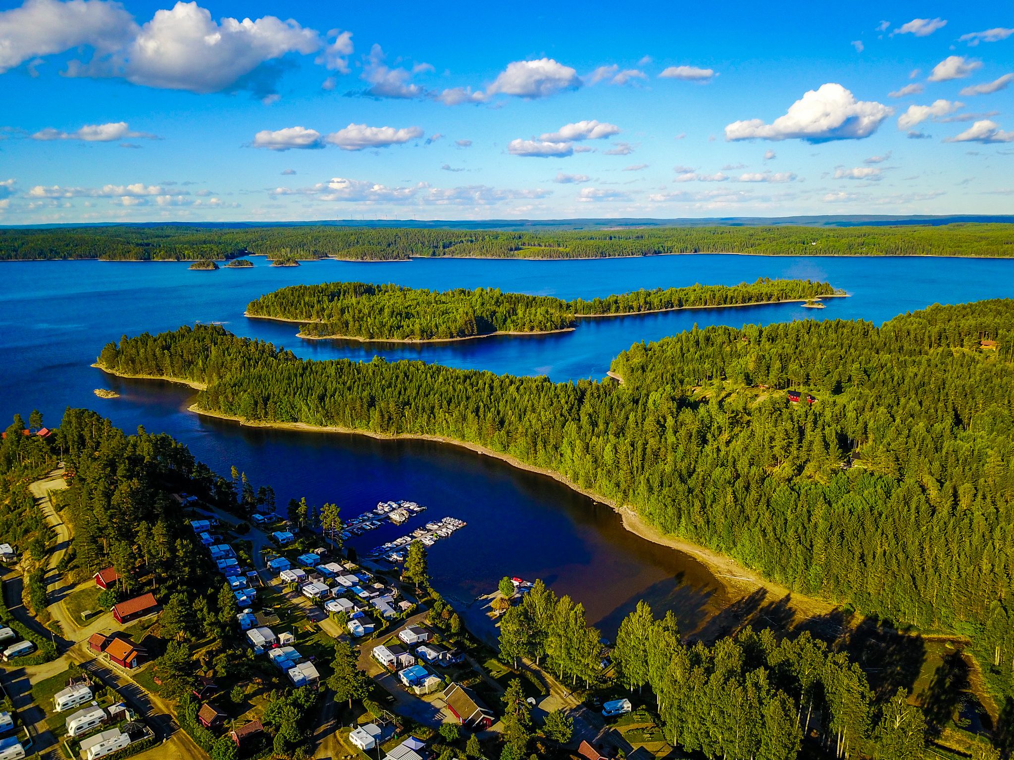 Stora Lee Camping fra luften