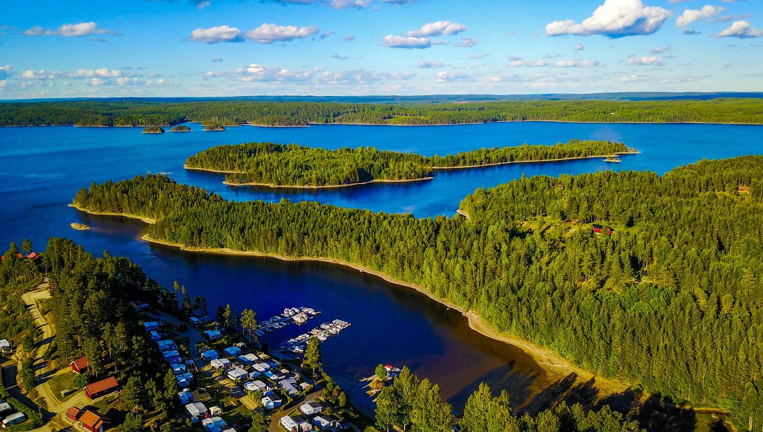 Stora Lee Camping fra luften