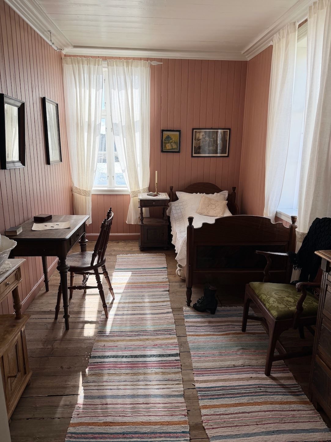 From inside the manor house