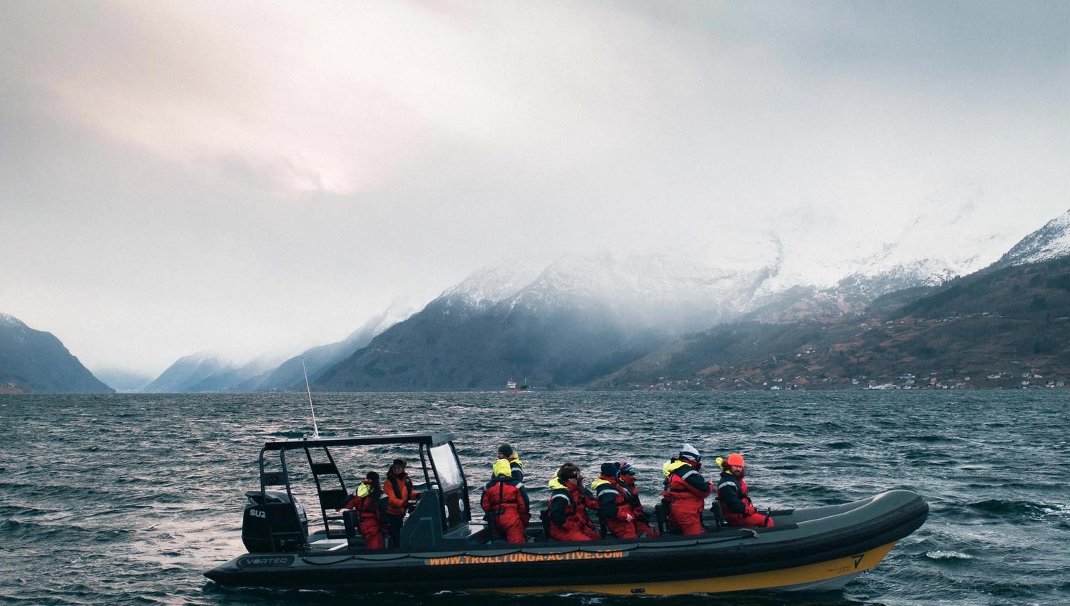 Rib boat tour on the Hardangerfjord.