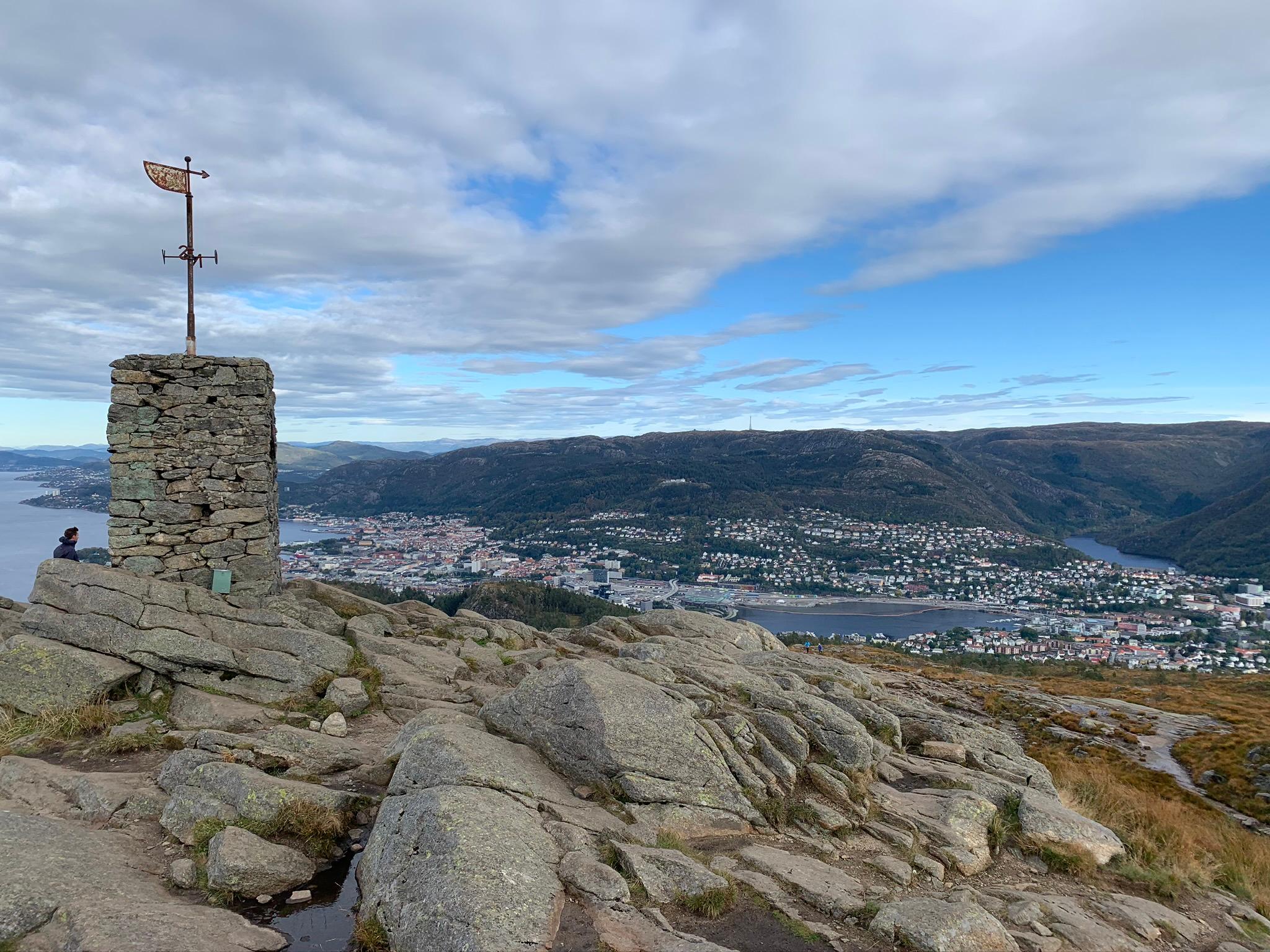 View from the top of Mount Løvstakken
