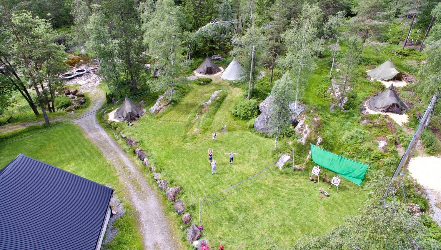 Tee-pee cabins in Sirdal
