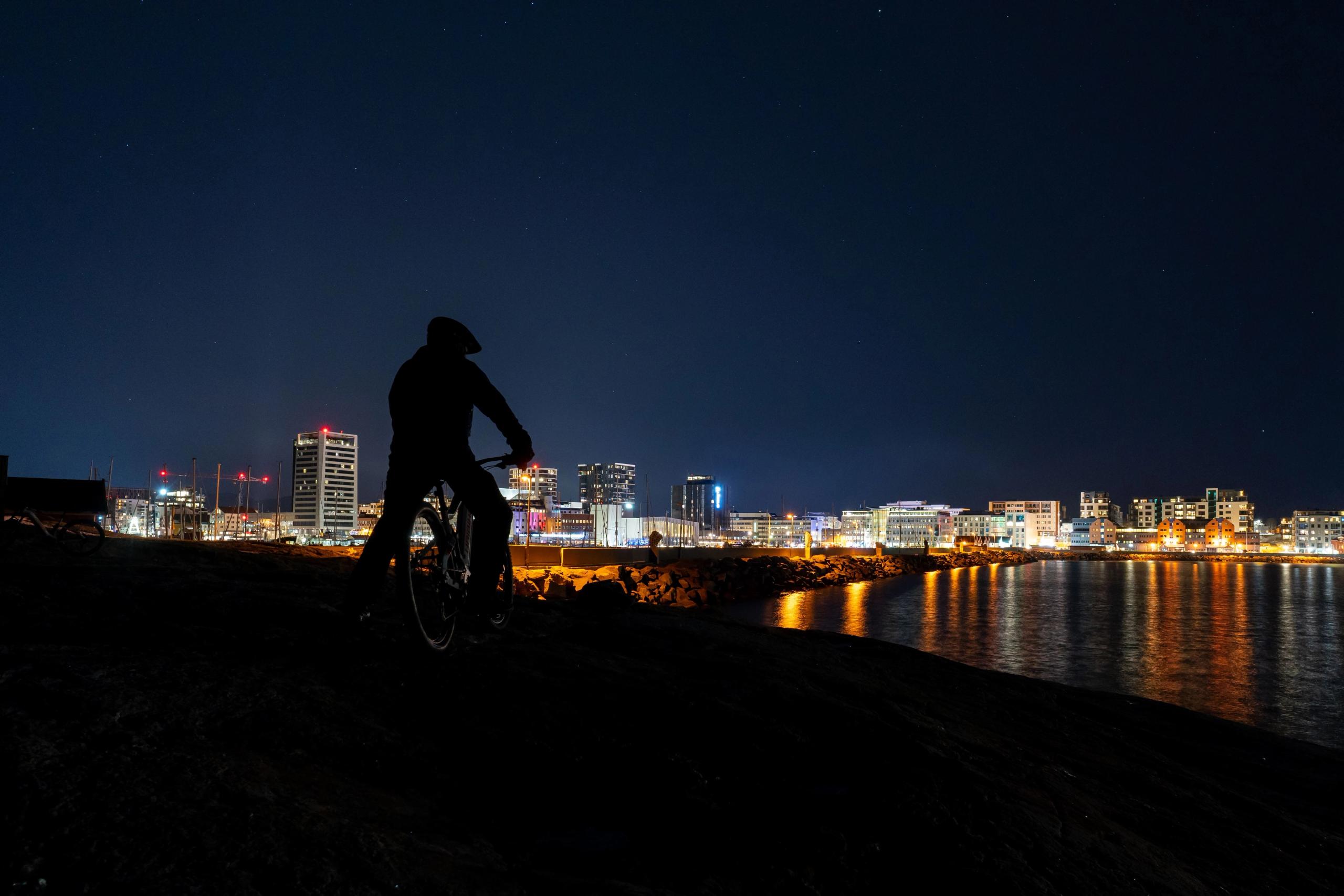 eBike Northern Lights tour by the bonfire in Bodø