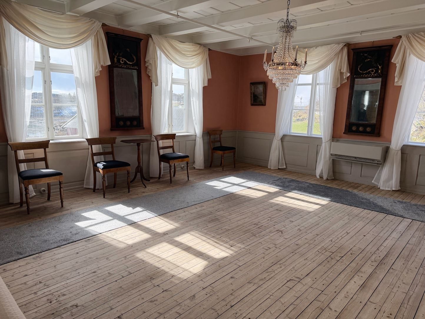 From inside the manor house