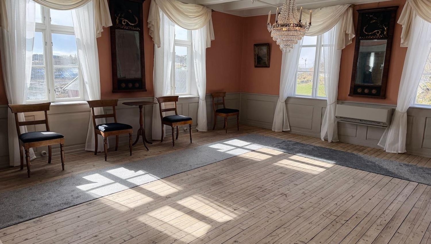From inside the manor house