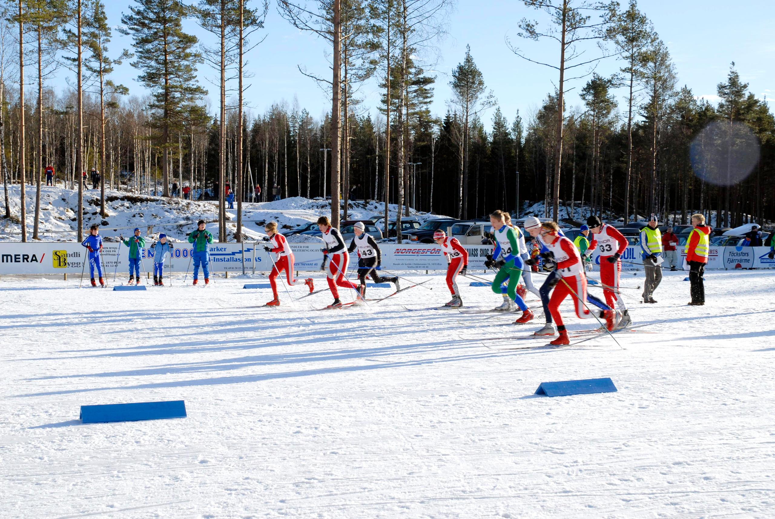 People who cross-country ski