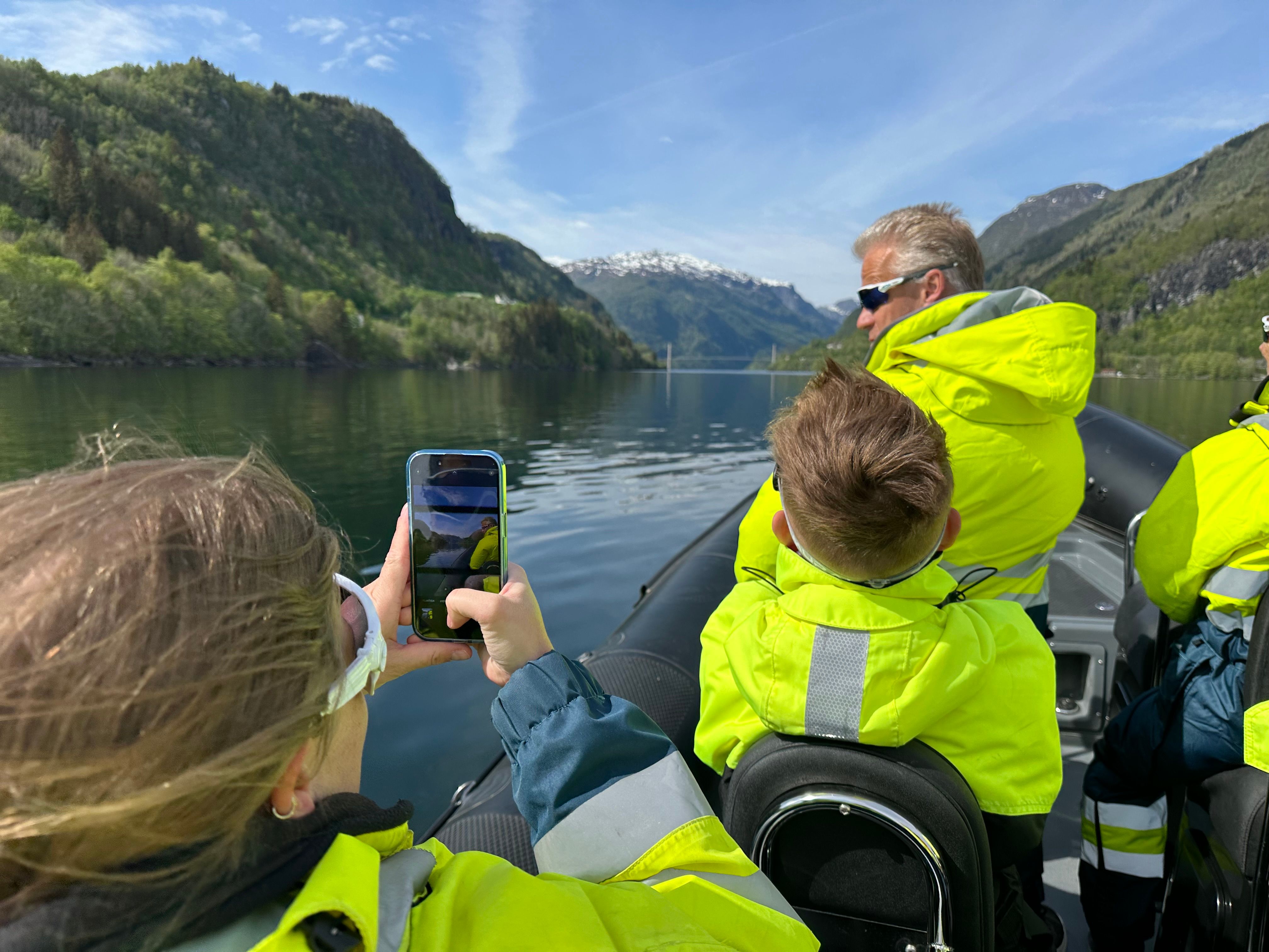 Fjord cruise in Rib boat on the Hardangerfjord