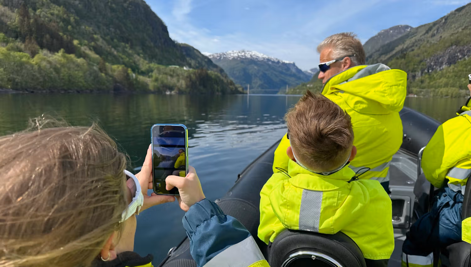 Fjord cruise in Rib boat on the Hardangerfjord