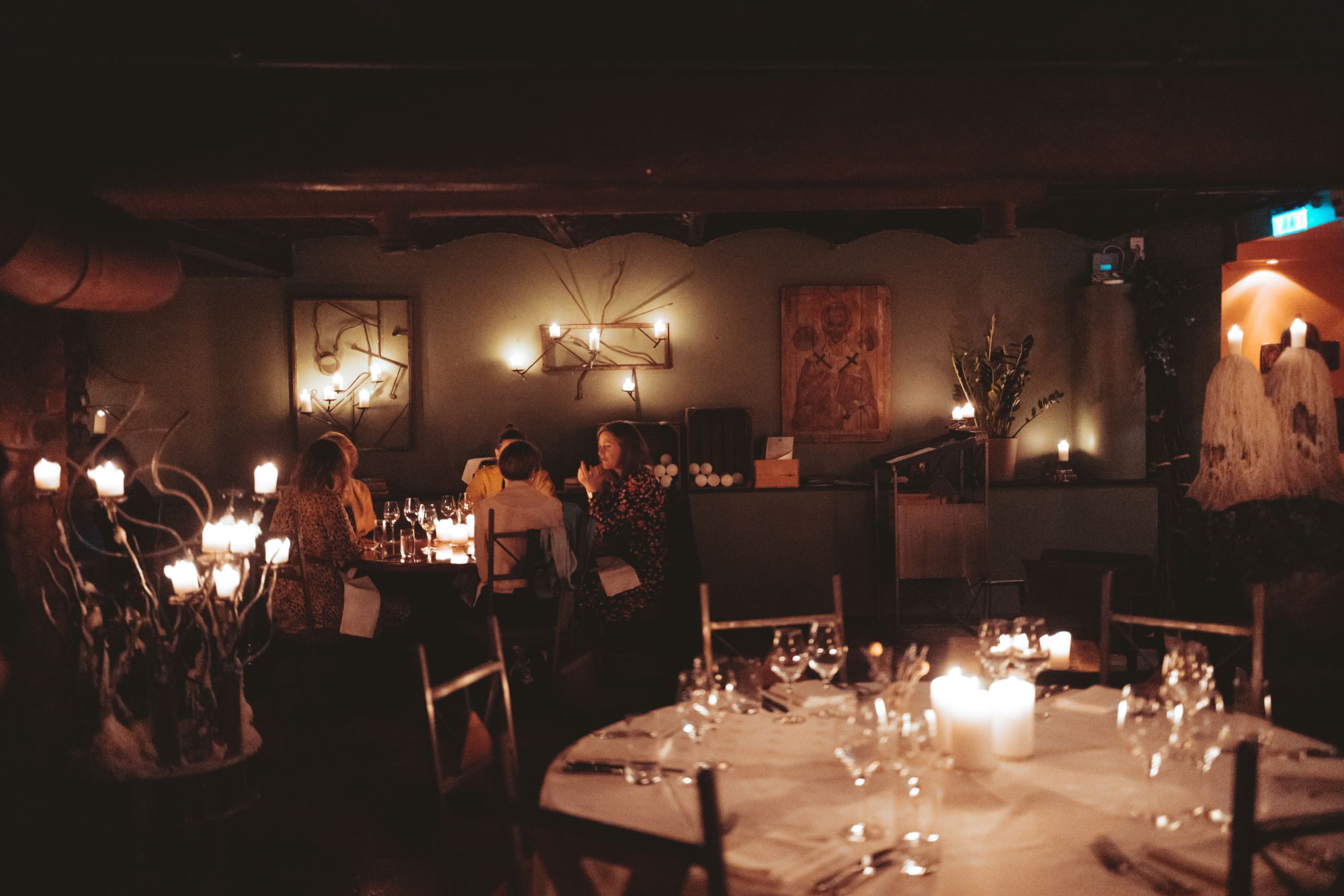 Women sitting around a table and dining
