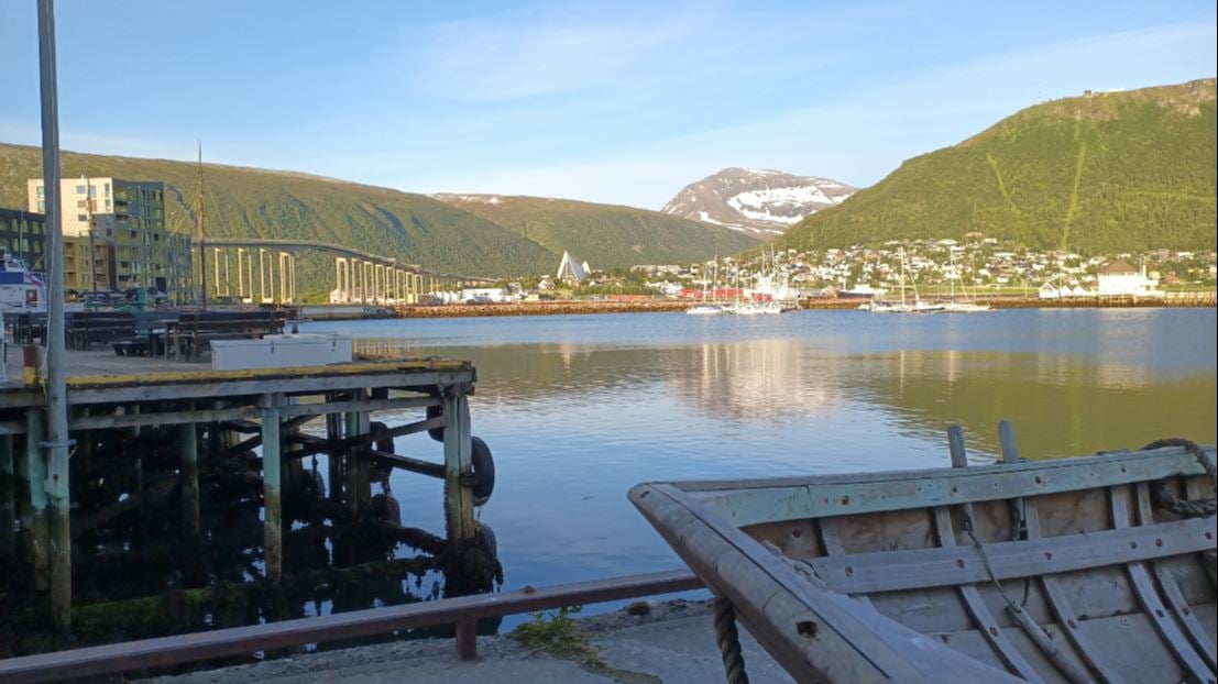 View from Tromsø's waterfront, an area closely connected to the city's history and development.