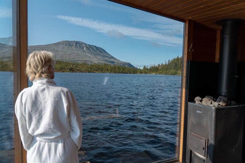 Great view from the floating saunas