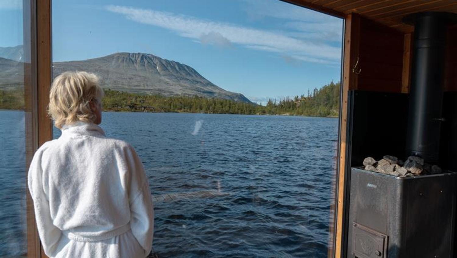 Great view from the floating saunas