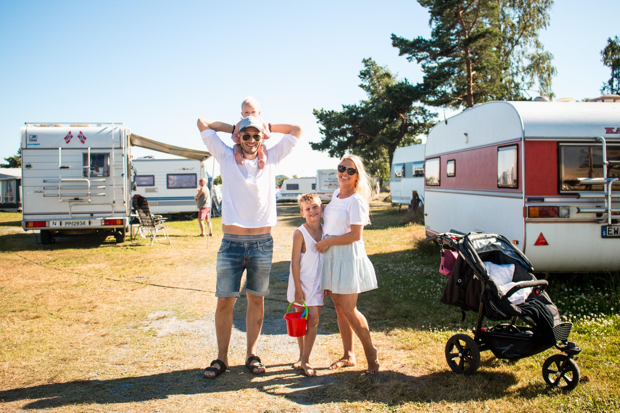 Family at Granholmen Camping