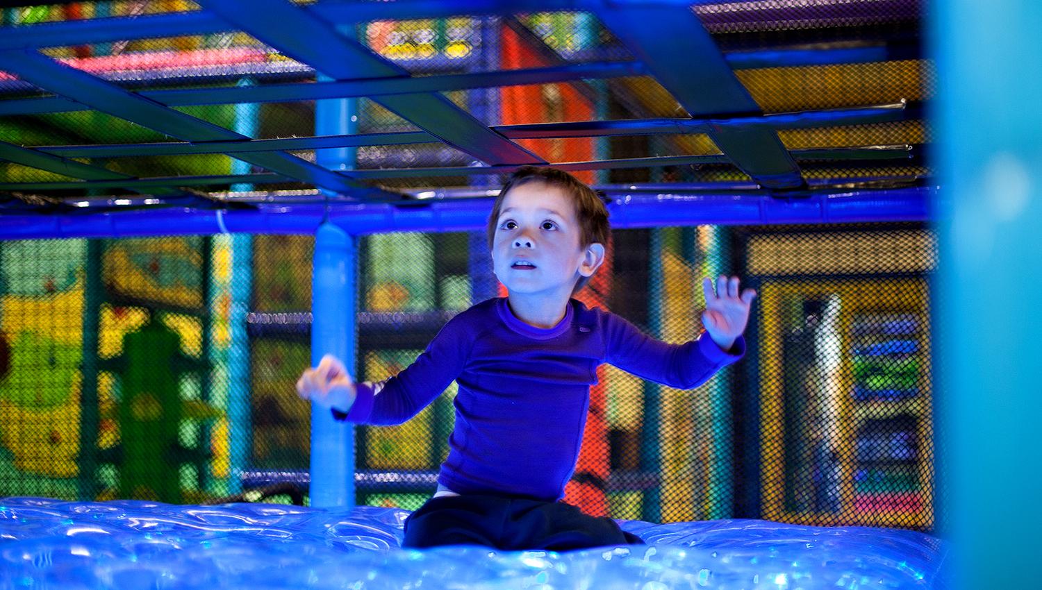 Lykkeland a play centre in Steinkjer - boy playing