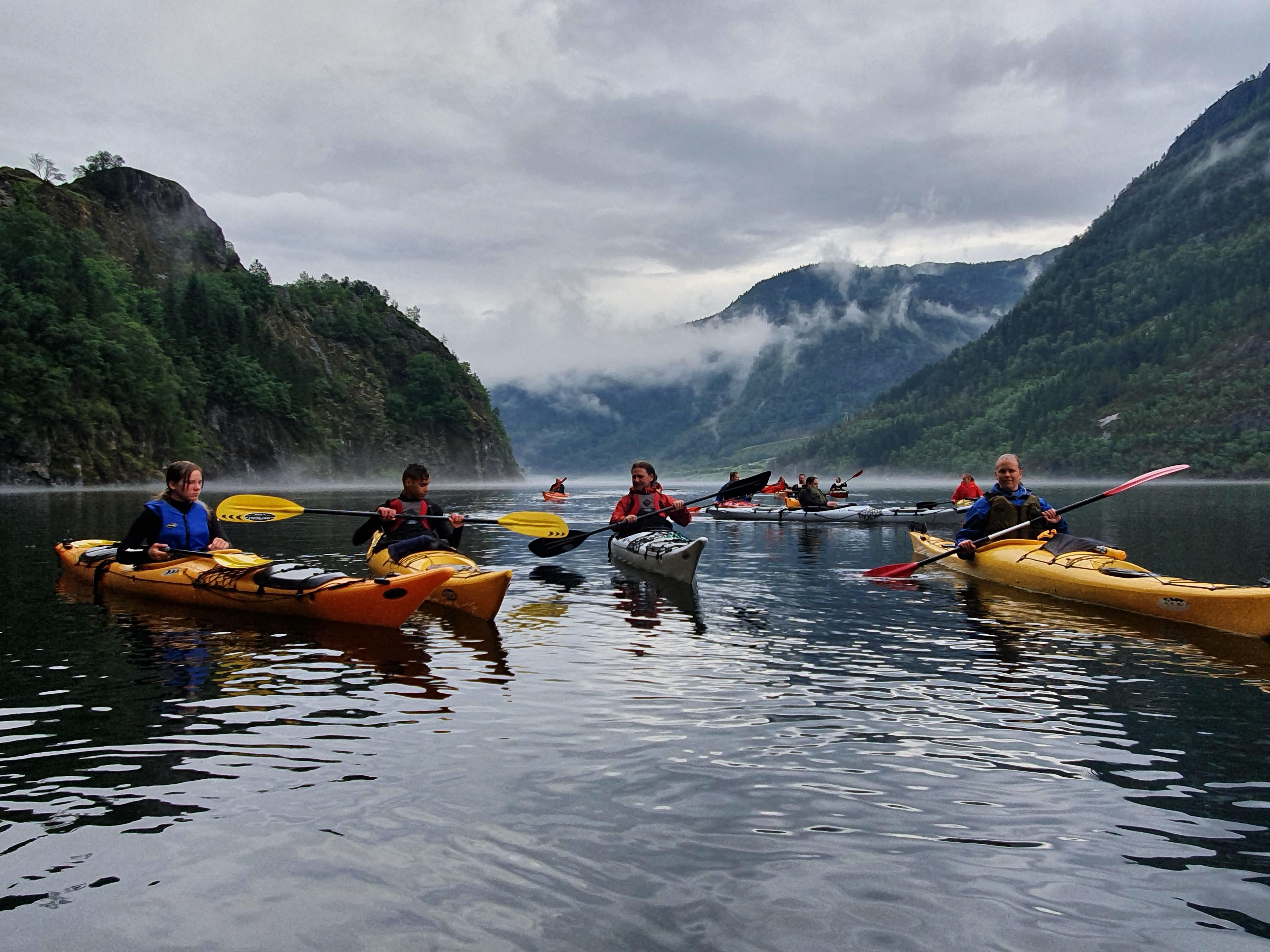 Course in sea paddling with kayak