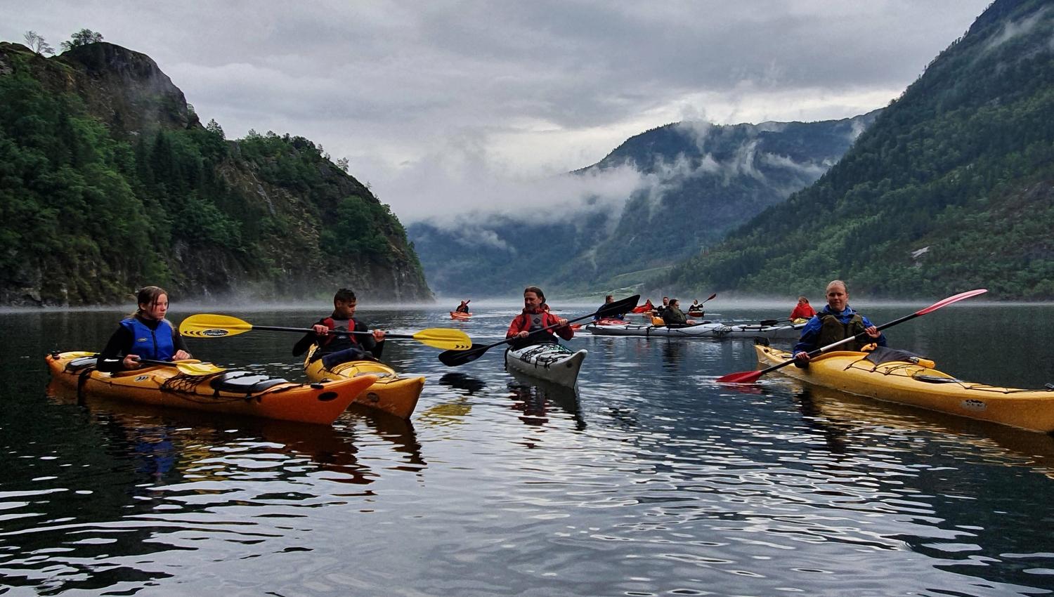 Course in sea paddling with kayak