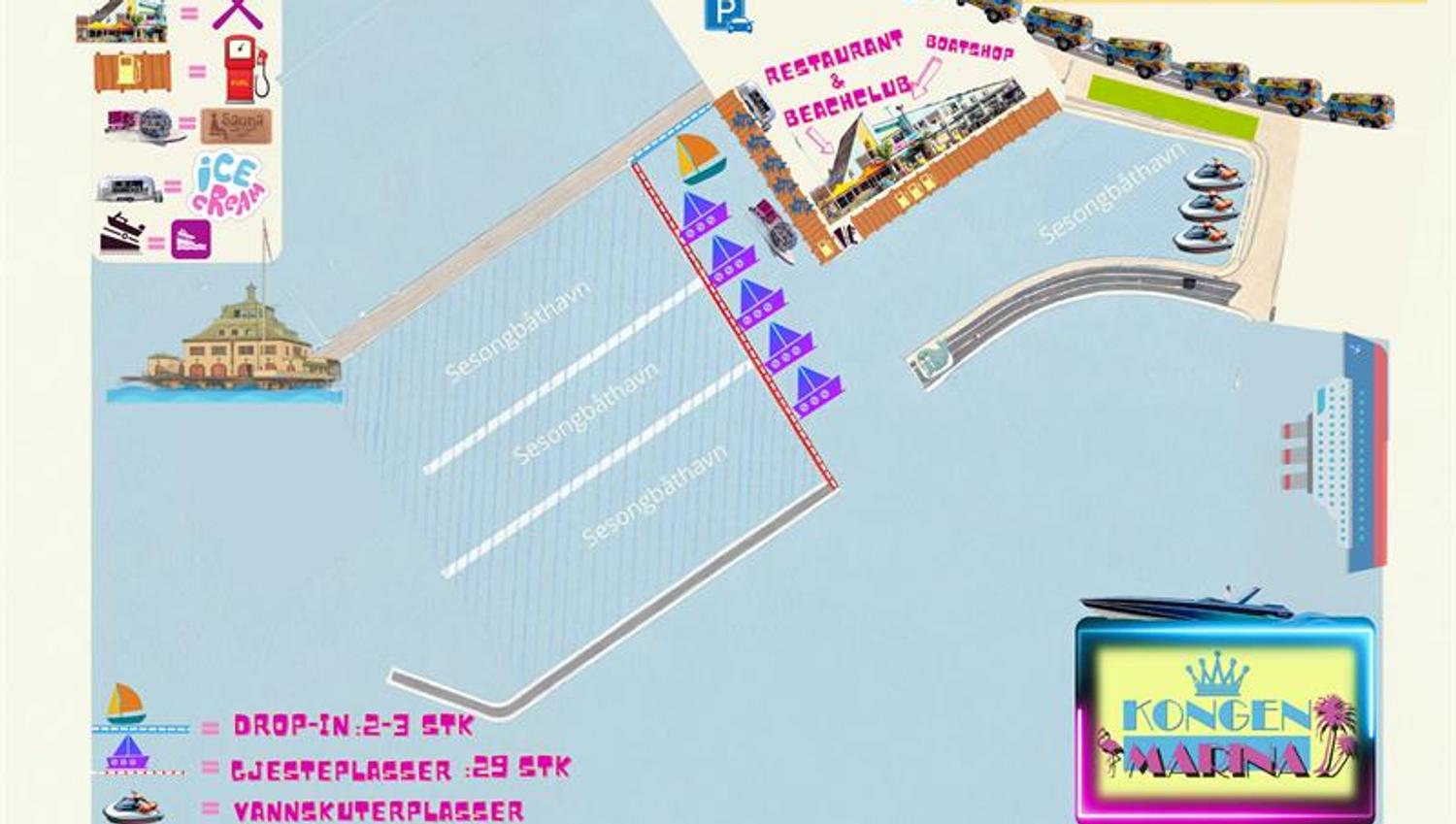 Kart over gjestehavnen
