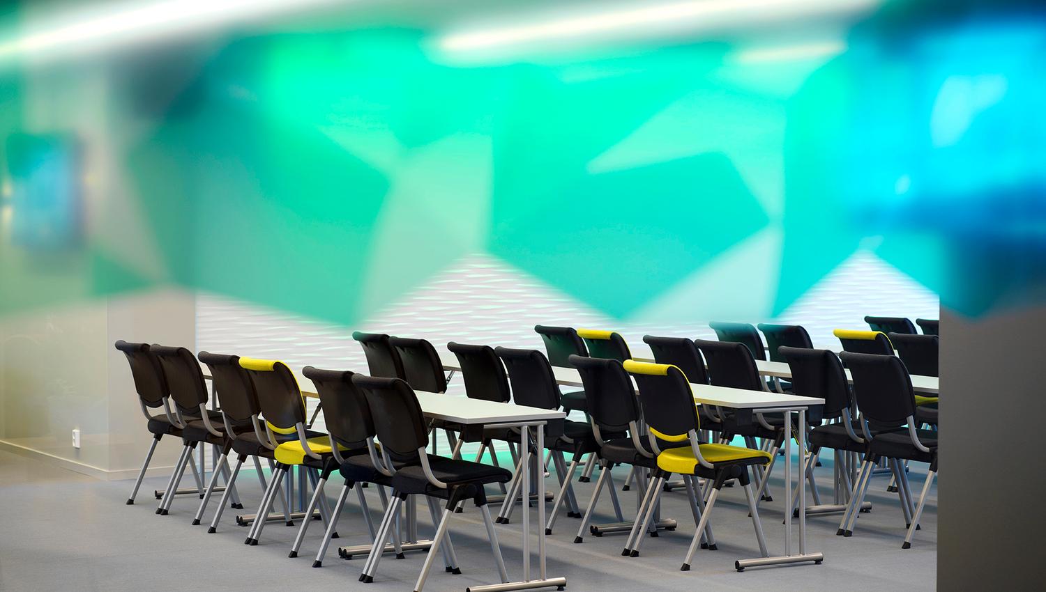 Seating areas.
