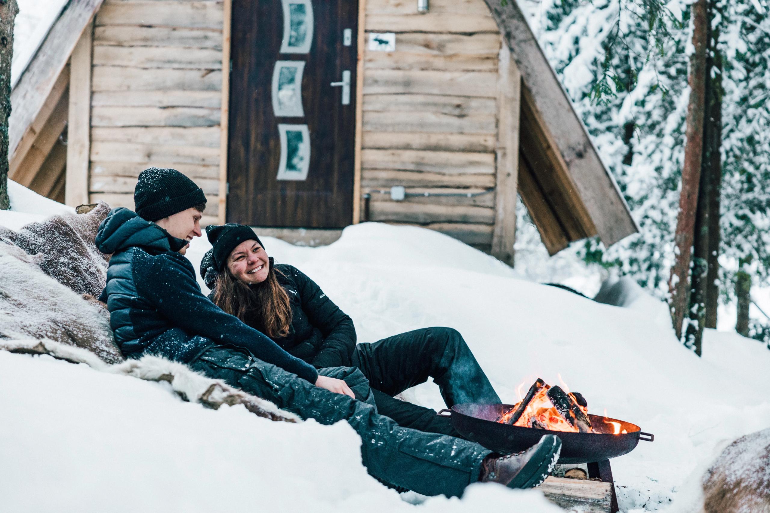 Cosy up in front of the fire pit