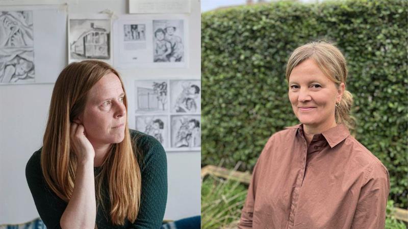 Author and illustrator Lene Ask and Liv Brundtland