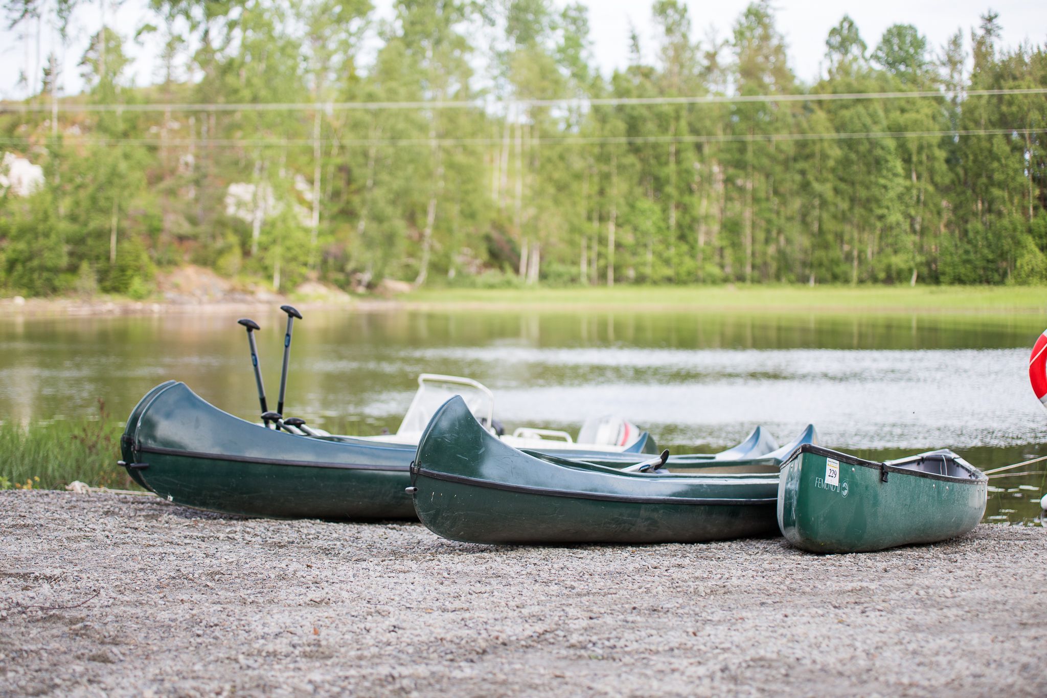 canoe on land