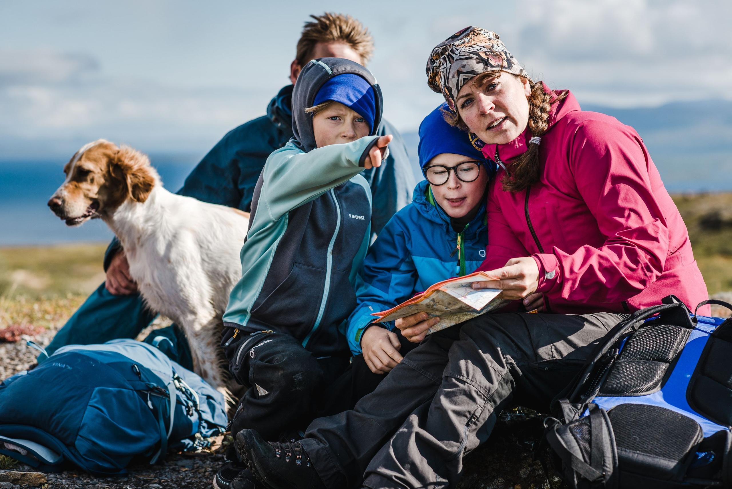 Family mountain introduction in Björkliden