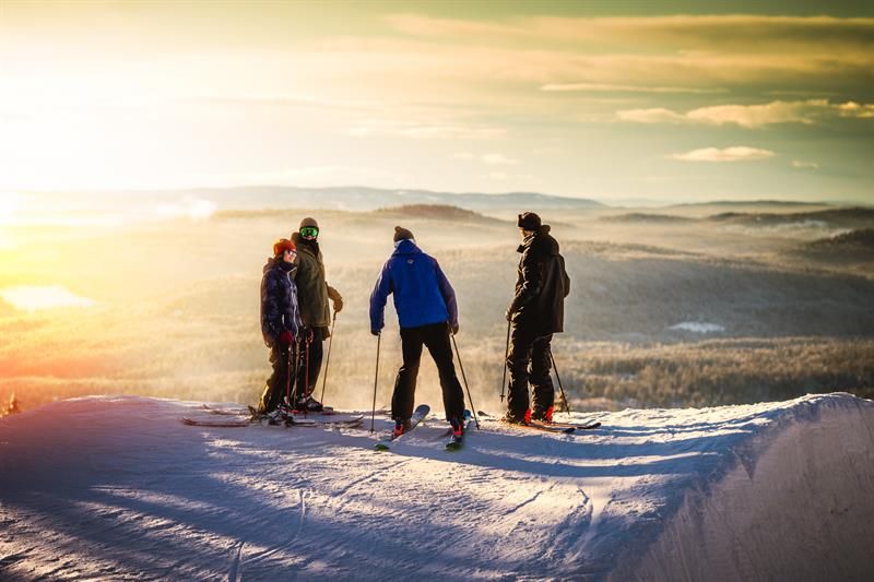 group of people skiing