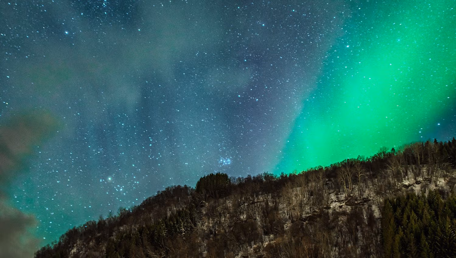 Northern Lights above a house