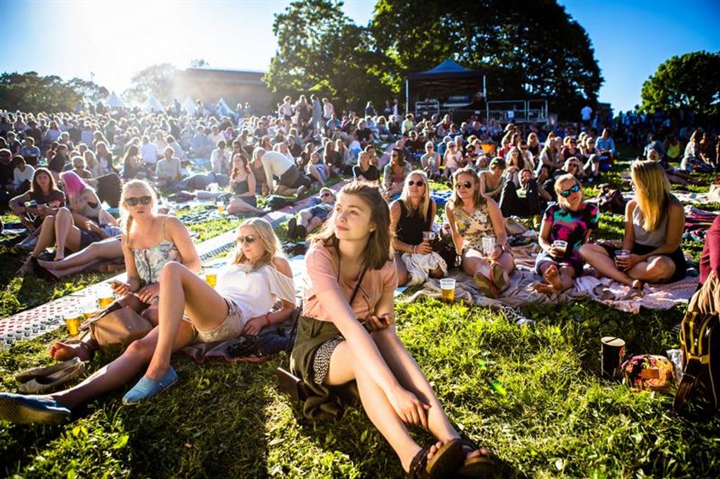 Publikum i parken