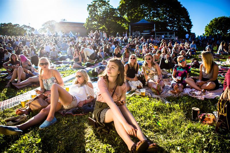Publikum i parken